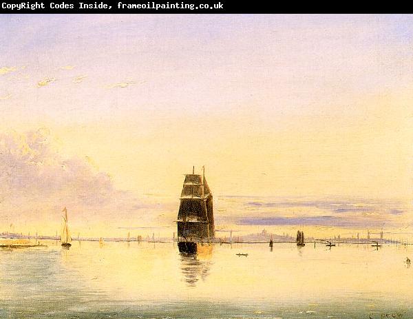 Clement Drew Boston Harbor at Sunset